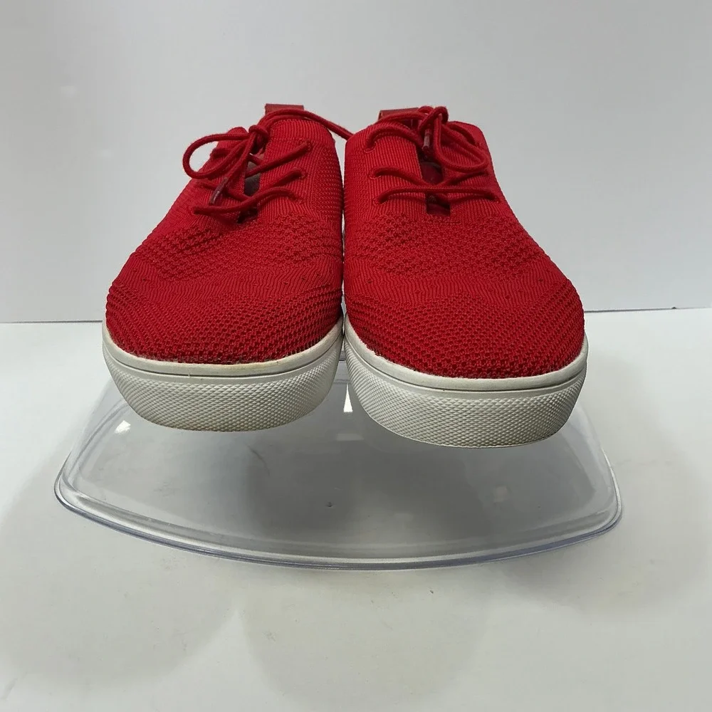 Vlado Red Knit Sneakers Casual Lace‎ Up Lightweight Comfort Shoes Mens Size